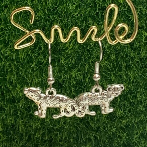 Leopard Earring, Safari Earrings, Cat Earrings, Celtic Earrings, Gift Idea, Cat - Picture 5 of 6